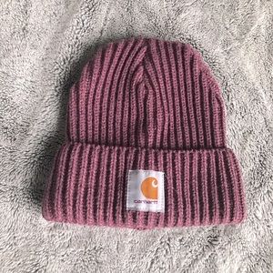 Mauve Carhartt knit beanie